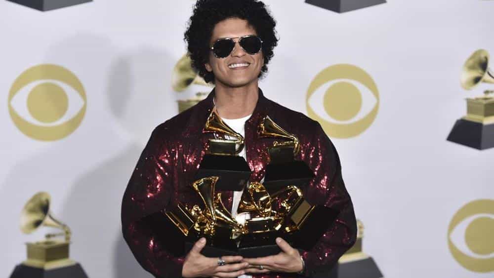 Grammy Awards 2018: il vincitore è Bruno Mars. Trionfa con sei premi!